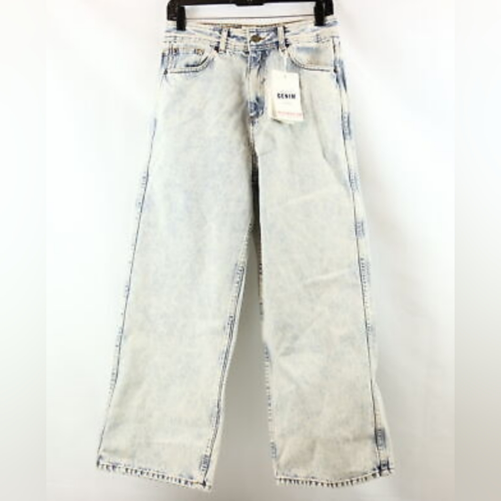 Sezane le crop Edge blue jean